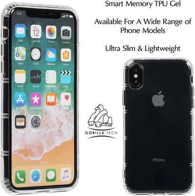 Gorilla Tech Defender Gel for Apple iPhone X and Apple iPhone XS Protective Case Transparent ultra-lightweight Slim TPU shock absorber Cover for models A1865, A1901, A1902, A2097, A1920, A2100, A2098